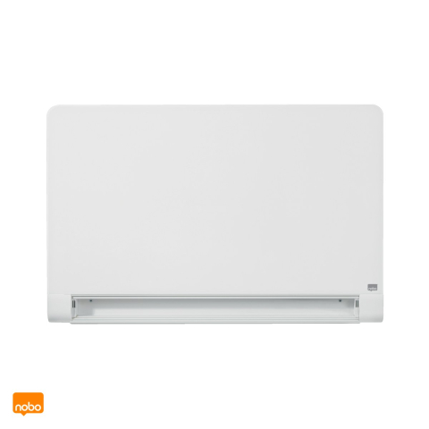 Tabla magnetica din sticla Nobo Diamond Widescreen 45 inch, cu tavita din aluminiu pentru instrumente integrata, fara rama, montaj ascuns InvisaMount, 993x559 mm, alba [5]