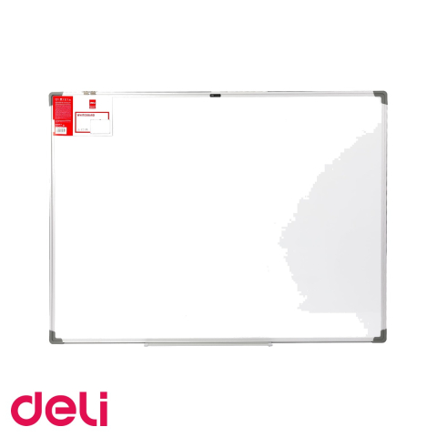 Prezentare si planificare - Tabla whiteboard magnetica Deli, rama aluminiu, 90x120 cm, montaj vertical si orizontal, pentru birou si sali de prezentare