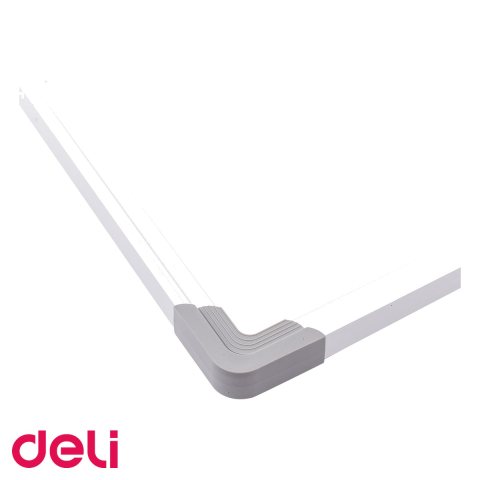 Tabla whiteboard magnetica Deli, rama aluminiu, 90x120 cm, montaj vertical si orizontal, pentru birou si sali de prezentare [3]