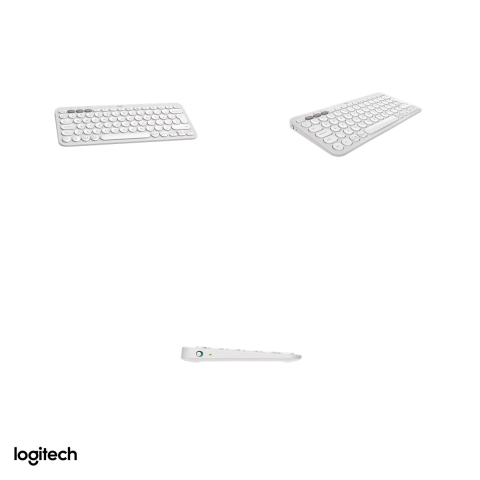 Tastatura Bluetooth slim Logitech Pebble Keys 2 K380s, compacta, taste silentioase, Easy-Switch 3 dispozitive, inscriptii Windows si Mac, layout US International, alb, 920-011852 [3]