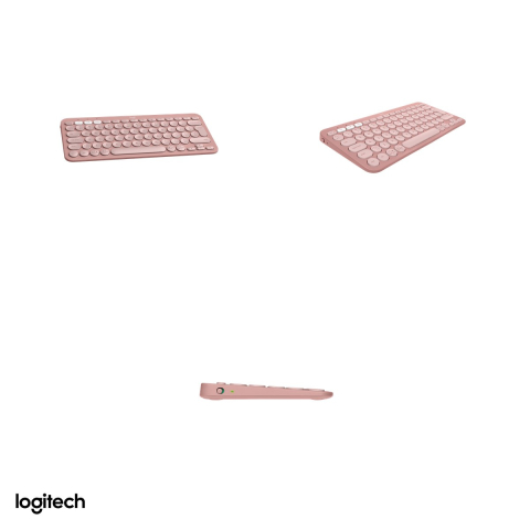 Tastatura Bluetooth slim Logitech Pebble Keys 2 K380s, compacta, taste silentioase, Easy-Switch 3 dispozitive, inscriptii Windows si Mac, layout US International, roz, 920-011853 [3]