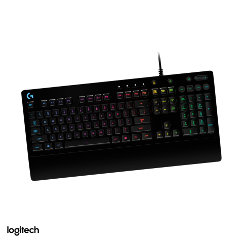 Accesorii Gaming - Tastatura de gaming Logitech G213 Prodigy, cu fir USB, iluminare LIGHTSYNC RGB pe 5 zone, taste Mech-Dome, rezistenta la stropire, layout UK, negru, 920-008091