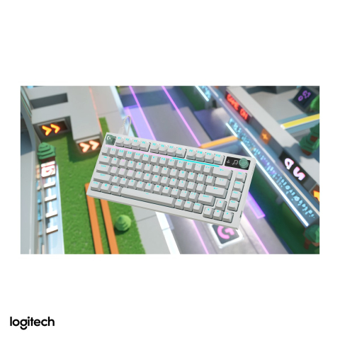 Tastatura mecanica de gaming Logitech G316 X 75, cu fir USB-C, switch-uri tactile hot-swap, LIGHTSYNC RGB, 8 kHz, format 75%, layout US International, alb, 920-014319 [4]