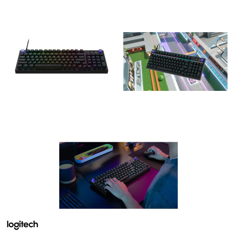 Tastatura mecanica de gaming Logitech G316 X 98, cu fir USB-C, switch-uri tactile hot-swap, LIGHTSYNC RGB, 8 kHz, format 98% cu numeric, layout US International, negru, 920-014195 [3]