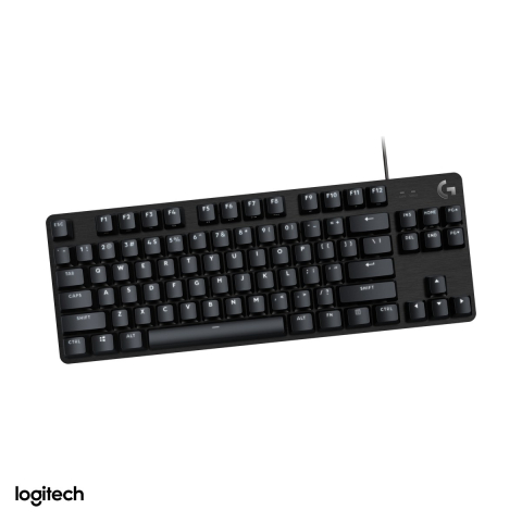 Tastatura Gaming - Tastatura mecanica de gaming Logitech G413 TKL SE, cu fir USB, format TKL, switch-uri tactile, retroiluminare alba, keycaps PBT, layout US International, negru, 920-010446