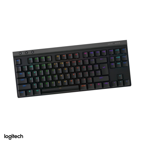 Tastatura Gaming - Tastatura mecanica de gaming wireless Logitech G515 LIGHTSPEED TKL, low-profile, LIGHTSPEED, Bluetooth si cablu, switch-uri tactile, LIGHTSYNC RGB, layout US International, negru, 920-012538