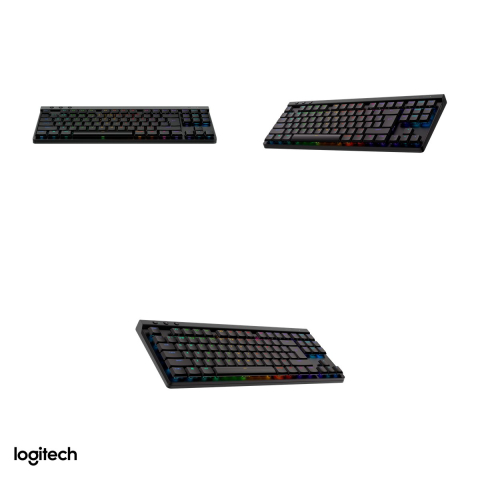 Tastatura mecanica de gaming wireless Logitech G515 LIGHTSPEED TKL, low-profile, LIGHTSPEED, Bluetooth si cablu, switch-uri tactile, LIGHTSYNC RGB, layout US International, negru, 920-012538 [3]