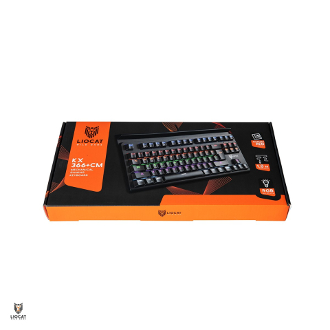 Tastatura mecanica Liocat gaming Kx 365 Cm, qwerty, cablu USB 1.8m, anti-ghost, RGB, Neagra [4]