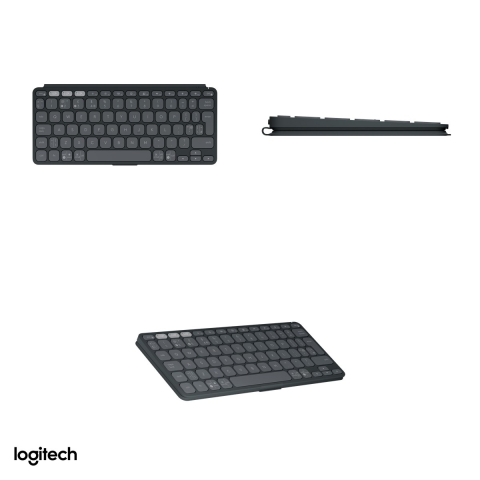 Tastatura portabila Bluetooth Logitech Keys-To-Go 2, ultra-subtire, cu capac integrat, 3 dispozitive, layout US International, grafit, 920-012984 [3]