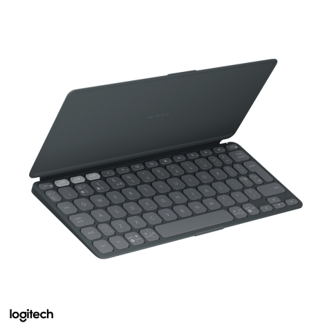 Accesorii IT - Tastatura portabila Bluetooth Logitech Keys-To-Go 2, ultra-subtire, cu capac integrat, 3 dispozitive, layout US International, grafit, 920-012984