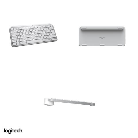 Tastatura wireless compacta Logitech MX Keys Mini, Bluetooth, iluminare inteligenta, acumulator USB-C, Easy-Switch 3 dispozitive, layout US International, gri deschis, 920-010499 [3]