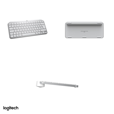 Tastatura wireless compacta Logitech MX Keys Mini for Mac, Bluetooth, iluminare inteligenta, acumulator USB-C, Easy-Switch 3 dispozitive, layout US International pentru Mac, gri deschis, 920-010526 [3]