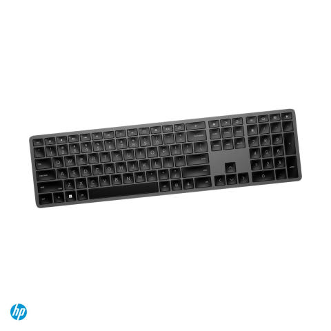 Accesorii IT - Tastatura wireless HP 975 Dual-Mode, 2.4 GHz si Bluetooth 5.0, retroiluminare alba cu senzori, acumulator USB-C, taste scissor, layout US, negru, 3Z726AA