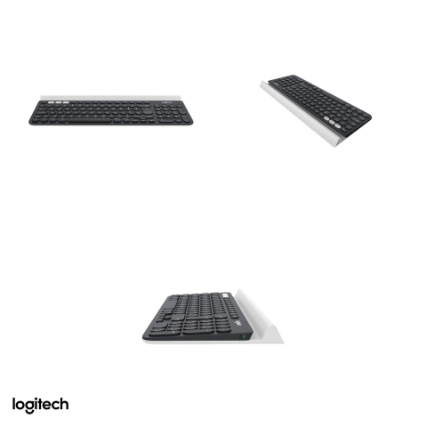 Tastatura wireless Logitech K780 Multi-Device, Unifying si Bluetooth, suport pentru telefon si tableta, Easy-Switch 3 dispozitive, layout US International, alb, 920-008042 [3]