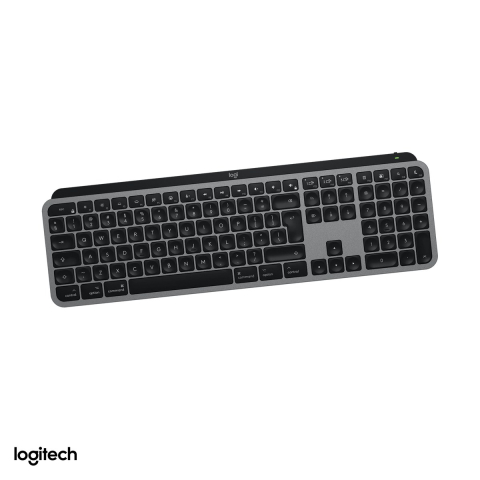 Accesorii IT - Tastatura wireless Logitech MX Keys S for Mac, Bluetooth, iluminare inteligenta, acumulator USB-C, Easy-Switch 3 dispozitive, layout US International pentru Mac, Space Gray, 920-011637