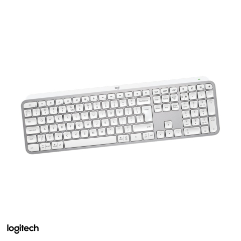 Accesorii IT - Tastatura wireless Logitech MX Keys S, Logi Bolt si Bluetooth, iluminare inteligenta, acumulator USB-C, Easy-Switch 3 dispozitive, layout US International, gri deschis, 920-011588