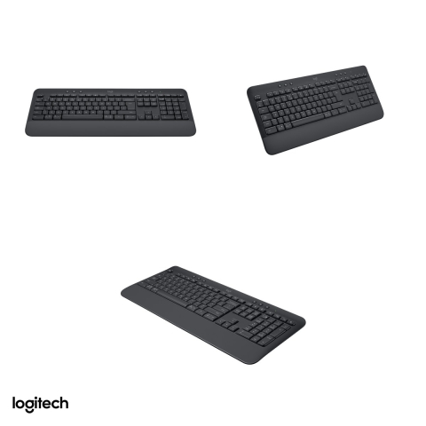 Tastatura wireless Logitech Signature K650, Logi Bolt si Bluetooth, suport de palme integrat, taste silentioase, rezistenta la stropire, layout US International, grafit, 920-010945 [3]