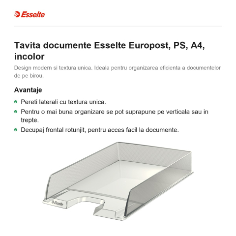 Tavita documente Esselte Europost, PS, A4, incolor [1]