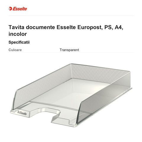 Tavita documente Esselte Europost, PS, A4, incolor [2]