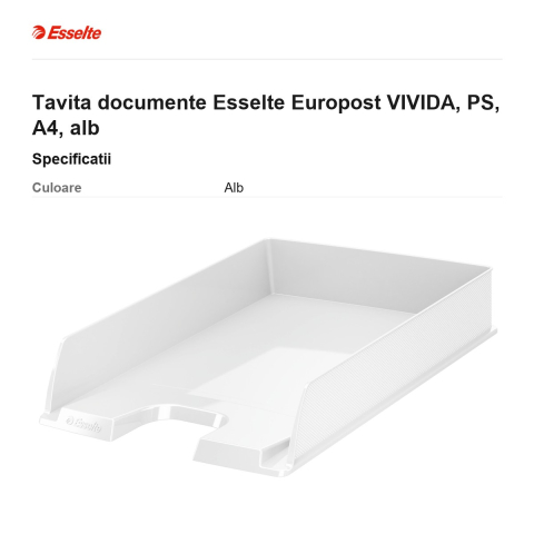 Tavita documente Esselte Europost VIVIDA, PS, A4, alb [2]