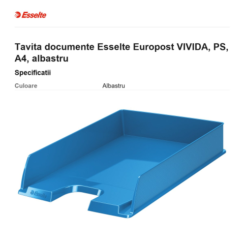 Tavita documente Esselte Europost VIVIDA, PS, A4, albastru [2]