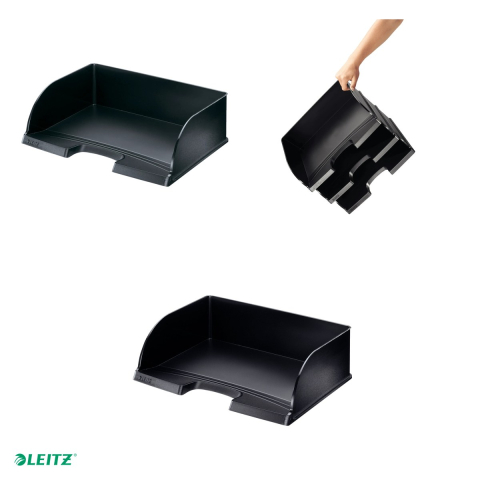 Tavita documente Leitz Plus Jumbo, PS, A4 MAXI, landscape, negru [3]