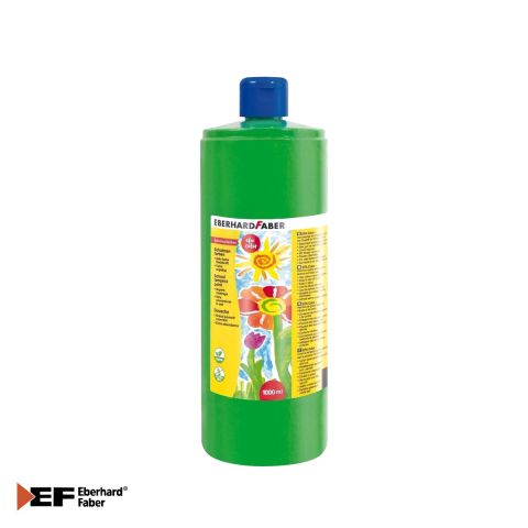 Birotica papetarie - Tempera Eberhard Faber verde deschis, recipient 1000 ml, acoperire foarte buna, pentru scoli si gradinite