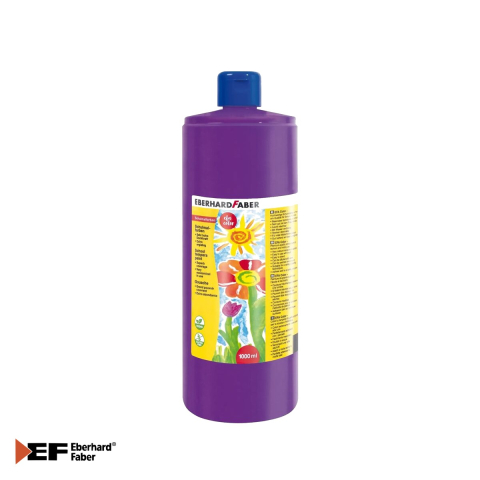 Birotica papetarie - Tempera violet Eberhard Faber, 1000 ml, acoperire foarte buna, pentru scoli si gradinite