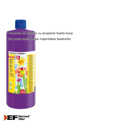 Tempera violet Eberhard Faber, 1000 ml, acoperire foarte buna, pentru scoli si gradinite [2]