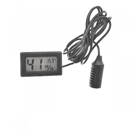 Masurare temperatura - Termometru digital 8015A, si indicator umiditate, cu afisare LCD, negru