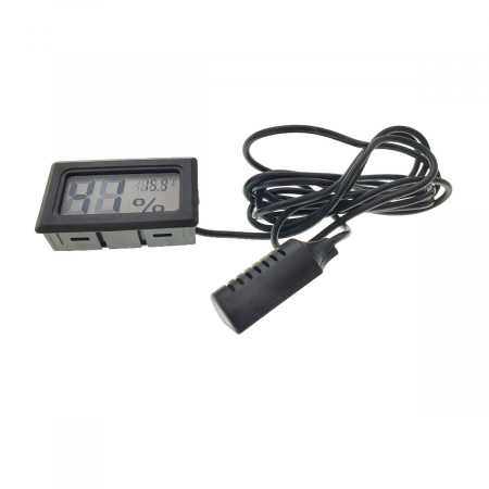 Termometru digital 8015A, si indicator umiditate, cu afisare LCD, negru [1]