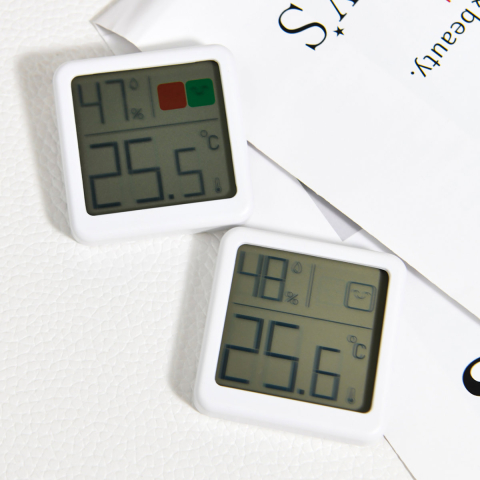 Termometru si Higrometru Digital, pentru Monitorizare Temperatura si Umiditate, cu Indicator Confort si Design Compact, Alb [4]