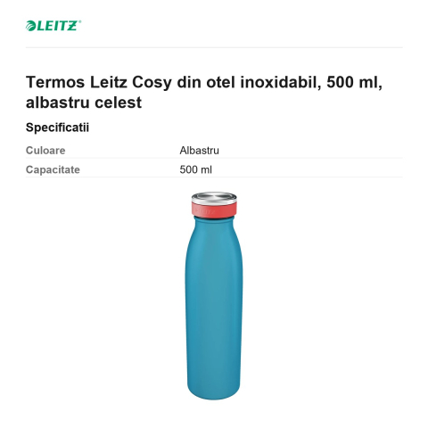 Termos Leitz Cosy din otel inoxidabil, 500 ml, albastru celest [2]
