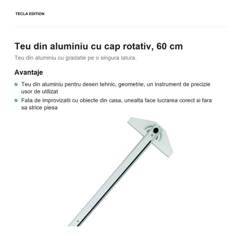 Teu din aluminiu cu cap rotativ, 60 cm [1]