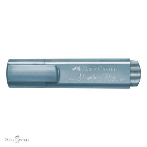 Textmarker albastru metalizat Faber-Castell 1546, cerneala pe baza de apa, pentru accente stralucitoare [3]