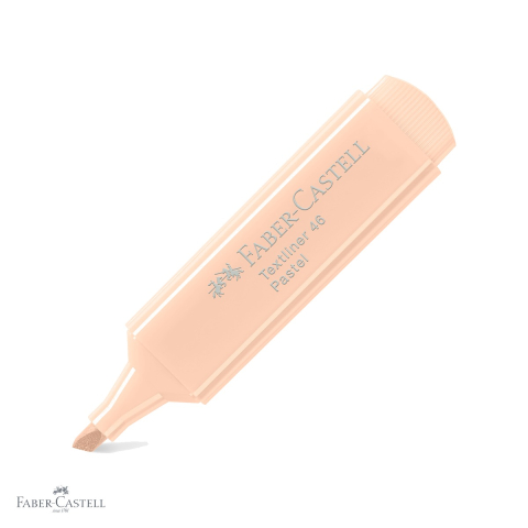 Birotica papetarie - Textmarker Faber-Castell Pastel 1546, varf tesit 3 grosimi, culoare crem, cerneala pe baza de apa