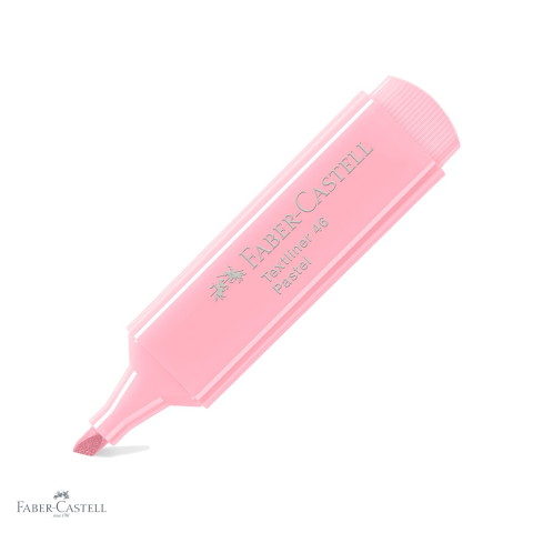 Birotica papetarie - Textmarker Faber-Castell pastel Rose Blush, varf tesit 3 grosimi, cerneala pe baza de apa