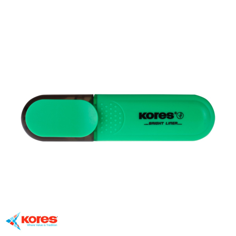 Textmarker fluorescent verde Kores, varf tesit 1-5mm, cerneala pe baza de apa, pentru evidentiere texte [3]