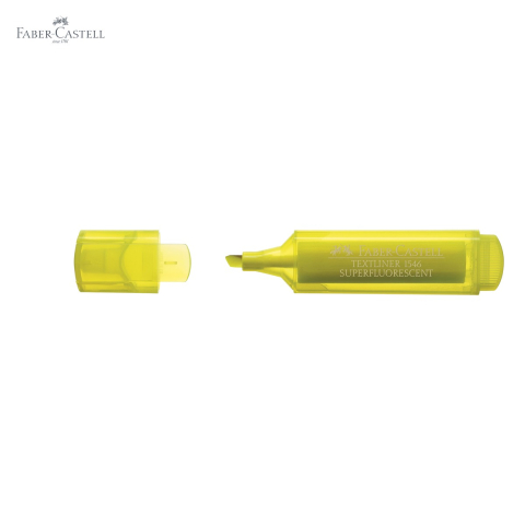 Textmarker galben superfluorescent Faber-Castell 1546, varf tesit 3 grosimi, cerneala pe baza de apa, reincarcat [4]