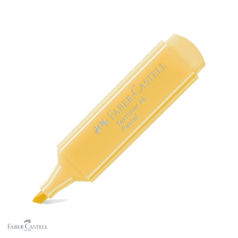 Birotica papetarie - Textmarker pastel galben Faber-Castell 1546, cerneala pe baza de apa, pentru birou si scoala