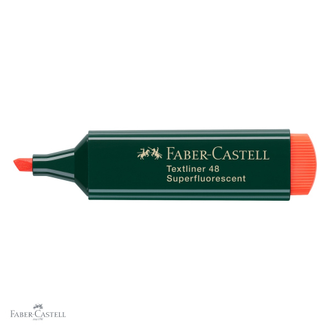 Textmarker portocaliu Faber-Castell 1548, varf tesit, 3 grosimi de scriere, cerneala pe baza de apa [3]