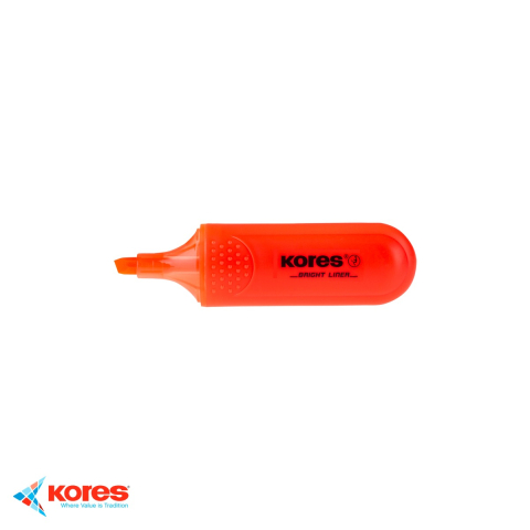 Instrumente de scris - Textmarker portocaliu Kores, varf tesit 1-5 mm, cerneala fluorescenta rezistenta la lumina, pentru evidentiat texte