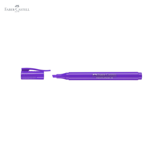 Textmarker violet Faber-Castell 38, varf tesit, 2 grosimi de scriere, superfluorescent, pentru birou si scoala [4]