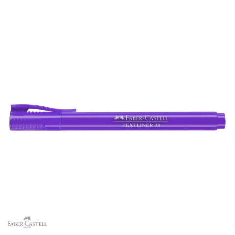 Textmarker violet Faber-Castell 38, varf tesit, 2 grosimi de scriere, superfluorescent, pentru birou si scoala [3]