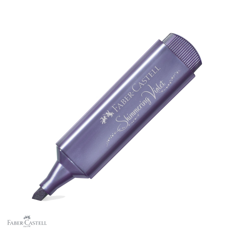 Birotica papetarie - Textmarker violet metalizat Faber-Castell 1546, cerneala pe baza de apa, pentru accente stralucitoare pe hartie