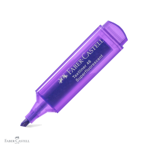 Birotica papetarie - Textmarker violet superfluorescent Faber-Castell 1546, varf tesit 3 grosimi, cerneala pe baza de apa