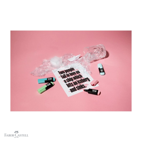 Textmarkere mini pastel Faber-Castell, culori asortate, varf tesit, pentru evidentiere text [3]