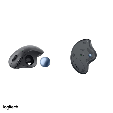 Trackball wireless Logitech ERGO M575S, Logi Bolt si Bluetooth, clicuri silentioase, pana la 2000 DPI, 5 butoane, 1 baterie AA, grafit cu bila albastra, 910-007029 [4]