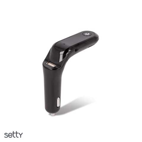 Car FM - Transmitator FM Setty bluetooth TFM-02, USB tip A, 10,50 W, 2,10 A, Negru
