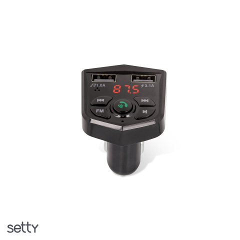 Car FM - Transmitator FM Setty Bluetooth TFM-03, 3,10 A, Negru